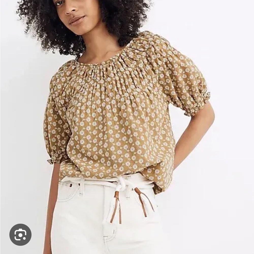 MADEWELL daisy embroidered top